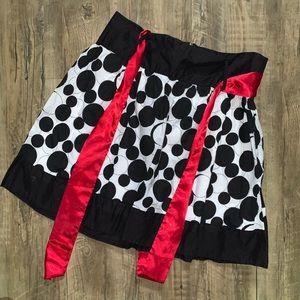 Black and White Polka Dot Skirt